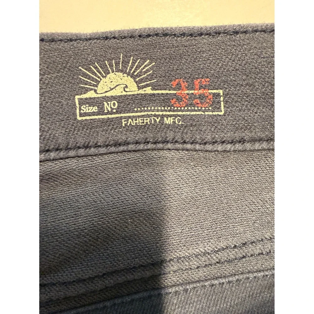 Faherty Brand Mens 5-Pocket Stretch Pants Navy Blue MBC0020-NVY Size 35